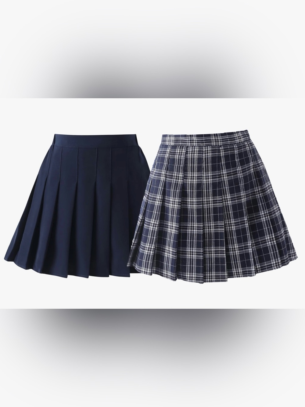 2 - Girls School Uniform Skirts w shorts underneath.